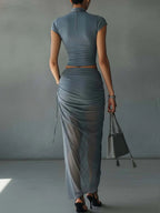 Sora | Sleek Ruched Two-Piece Set