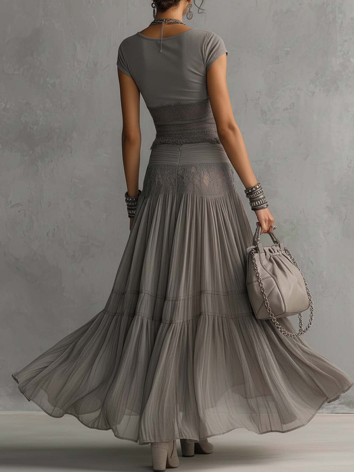 Nova | Sheer Layered Maxi Set