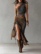 Nala | Asymmetric Boho Maxi Dress