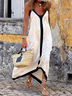 Nancy | Island Style Lavechic Colorblock Midi Dress Look
