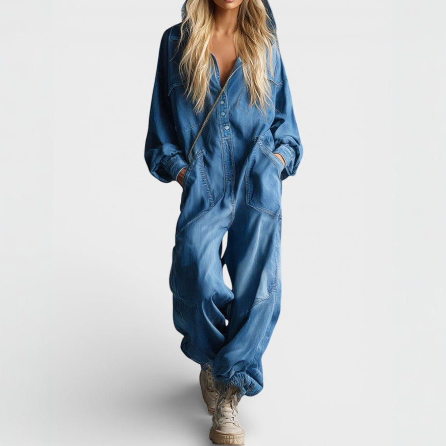 Hilde | Hooded Jumpsuit with Pockets