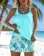 Barbara | Elegant Ocean Print Split Tankini