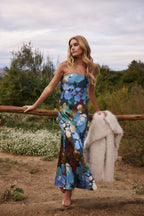 Natalie | Retro Colored Maxi Dress