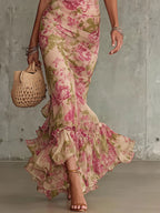 Isla | Romantic Floral Ruffle Maxi