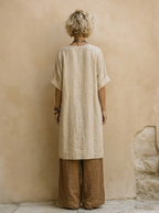 Sophie | Dark Gray & Brown Tribal Print Three-Piece Set