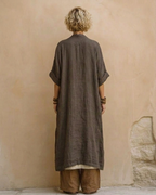 Sophie | Dark Gray & Brown Tribal Print Three-Piece Set