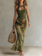 Zara | Sculpted Tie-Dye Maxi Dress