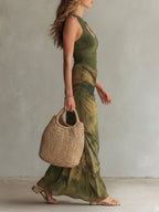 Zara | Sculpted Tie-Dye Maxi Dress