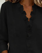 Indie | Blouse with Ruffles and Long Sleeves