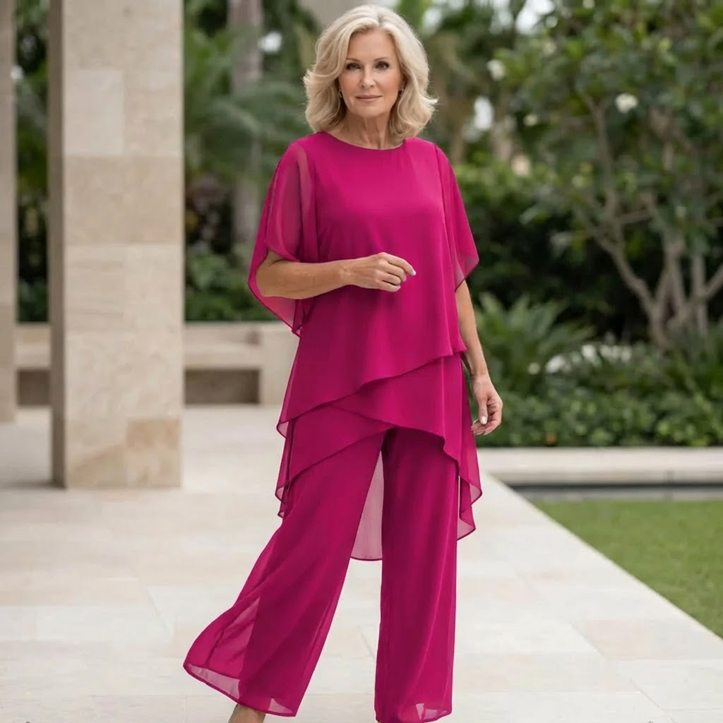 Gracielle | Suit With Draped Palazzo Pants