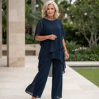 Gracielle | Suit With Draped Palazzo Pants