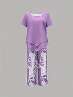 Vesra | Casual Leaf Print Two Piece Set